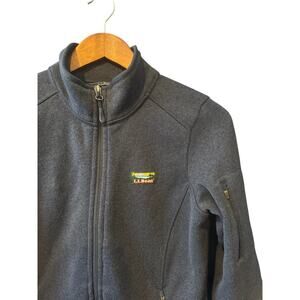 L.L Bean | Navy Blue Sweater Fleece Full-Zip Jacket | Size Small Petite